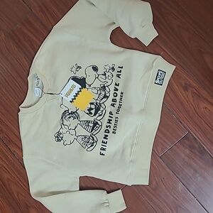 NWT Zara Kids Peanuts cropped sweatshirt